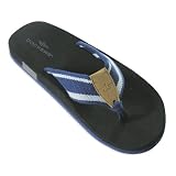419eSvsQroL. SL160  famous brand shoes|Famous Brand   Mens Striped Flip Flop, Blue (Size L11 12)