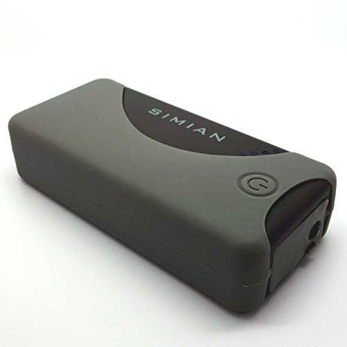 Simian Power Up 5200 mAh Water Resistant Power Bank for Tablets & Smartphones - features Torch and LED Power Indicators - 3 Year Warranty