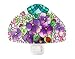 Pansies & Ladybugs - Tiffany Style Stained Glass Hand Painted Night Light