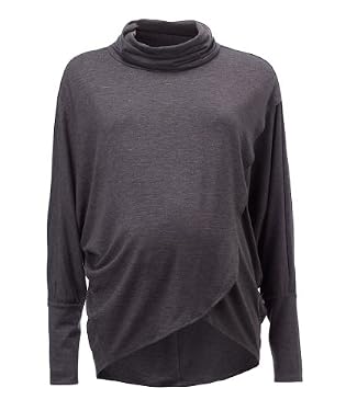 Blooming Marvellous Maternity Grey Nursing Roll Neck Top