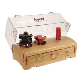 Freud 98-309 3 Piece French Door Router Bit Set - Full Lite - Cove and Bead Profile - 1 2 inch... by Freud
