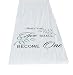 Hortense B. Hewitt Wedding Accessories Fabric Aisle Runner, Two Shall Become One, 100-Feet Long