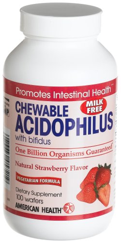 for sale American Health Chewable Acidophilus And Bifidus Strawberry — 100 Wafers Best price