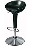 Black Contemporary Counter Height Stool, BLACK METALLIC, STAINLESS STEEL