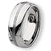 Brushed and Polished Tungsten Carbide Ring (8.0 mm) - Sizes 7-13
