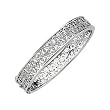14K White Gold Diamond Bangle Bracelet - 0.50 Ct.