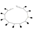 Womens Jewelry Silver Ankle Bracelet Pair 17 Grams 9.5 inches (ganklt043)