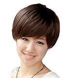 (アップルスノー）applesnow 選べる 3色 カラー ウィッグ ベリー ショート ボブ フレンチ ウィッグ用 ネット付き (ダークブラウン)