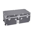 Locking Footlocker Trunk with Wheels - 30 in Gray by Mercury Luggage