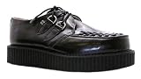 Search : T.u.k. Mens Mondo Lo Creeper All Black Lace Up Gothic Shoes