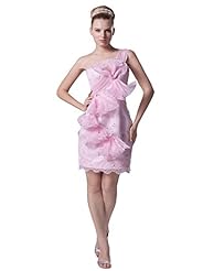 Lace  One Shoulder  Dress With a Bow(s)