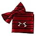 EBC1A07 Multicolored Gift Idea Silk Pre-tied Bowtie Cufflink Hanky Set By Epoint