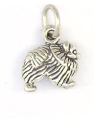 Sterling Silver 3D Pomeranian Charm
