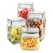 STORAGE ESSENTIALS SQUARE CANNISTERS - STORAGE ESSENTIALS COLLECTION SET OF FOUR SQUARE CANNISTERS