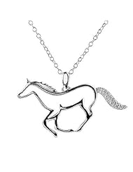ASPCA(R) TenderVoices(R) Diamond Horse Pendant 1/15ctw