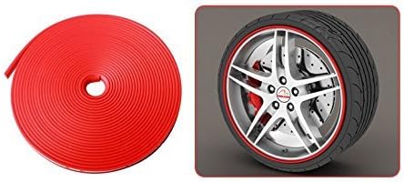 CCrytal Wheat Car,Scooter,Motorcycle,Car &amp; Truck,Bike Styling Car Vehicle Alloy Roll Wheel Edge Rim Protector (Red)