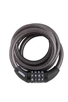 Wordlock CL-400-BK 4-Letter Combination 6-Foot Cable Bike Lock, Black