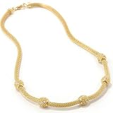 Sterling Silver / Rhodium or Vermeil 16" Ball Mesh Necklace