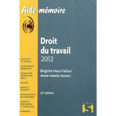 Droit du travail 2012
