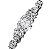 Hamilton Ladies Art Deco Platinum watch 135 Diamonds by Hamilton