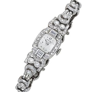 Hamilton Ladies Art Deco Platinum watch 135 Diamonds