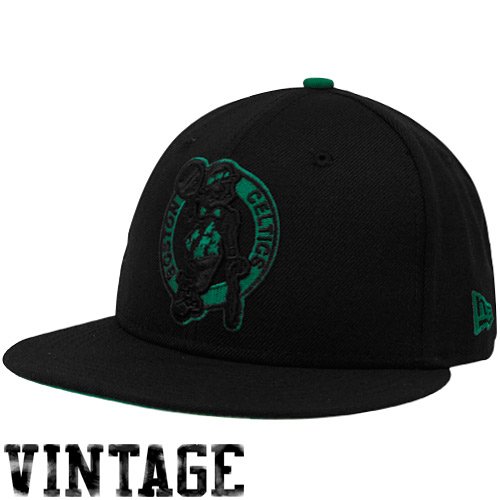 NBA New Era Boston Celtics Black Tonal Pop 59FIFTY Fitted Hat (7)