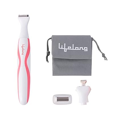 Lifelong BT02 Bikini Trimmer and Shaver for Women (White/Pink)
