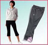 切替スリットクロップドパンツ　グレー　L