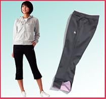 切替スリットクロップドパンツ　クロ　M