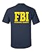 Jacted Up Tees FBI Federal Bureau of Investigation Front & Back Men's T-Shirt SHIPS FROM OHIO USA
