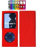 Courage*Wisdom Neckstrap + New Ipod Nano 4 Silicone Skin Case Cover (open Click Wheel) with Screen Protector for the New Apple iPod Nano Nano-Chromatic 4th Generation 8gb 16gb (Ipod Nano mp3 player not included)