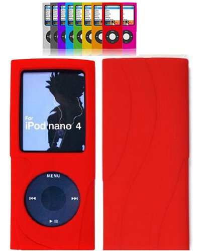 Courage*Wisdom Neckstrap + New Ipod Nano 4 Silicone Skin Case Cover (open Click Wheel) with Screen Protector for the New Apple iPod Nano Nano-Chromatic 4th Generation 8gb 16gb (Ipod Nano mp3 player not included)