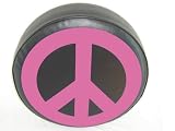 Peace Sign PINK on 30" Black 35 mil Vinyl Tire Cover 4 Wrangler Liberty Disco