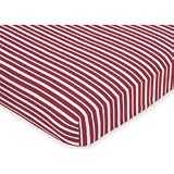 Vintage Aviator Fitted Crib Sheet for Baby and Toddler Bedding Sets by JoJo - Red Stripe Print