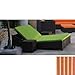 Daytona Single Chaise Lounge in Espresso Fabric: Dimone Flame