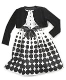 Bonnie Jean Little Girl Polka Dot Dress With Cardigan