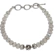 Cool Presents Silver Rainbow Gemstone Link Bracelet 9 inches (brclt190)
