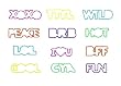 Phrases Rubba Rubber Silly Bandz Band Wristband (Pack of 12)