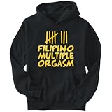 Hoodie Mens Black  Filipino MULTIPLE ORGASM Countries
