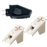 Audio Technica AT3482P .7 mil Conical Cartridge Fits P-Mount Turntables with 2 replacement styli ATN3472C