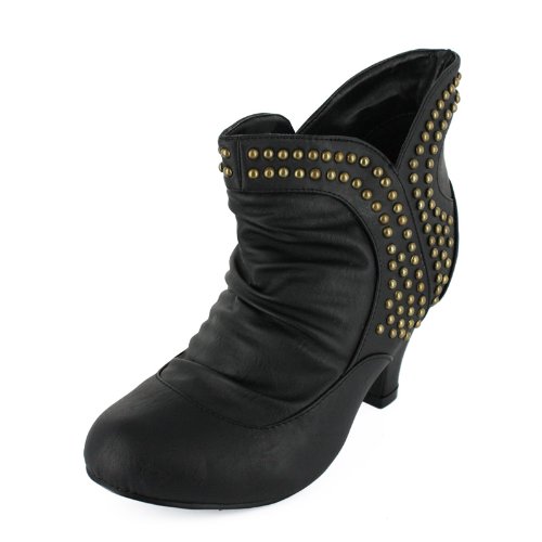 WILD DIVA REVA-68 Low Heel Booties