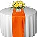 OurWarm Orange Satin Table Runner 12
