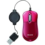 New-BELKIN F5L016-USB-RED MOBILE RETRACTABLE USB MOUSE (RED) - BKNF5L016USBRED