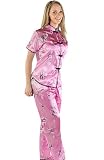 419fMukigUL. SL160  Del Rossa Traditional Chinese Inspired Pajamas Set, Pink 3X (A0728PNK3X)