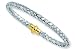 Sterling Silver and 18K Gold Overlay Bangle Bracelet - Phillip Gabriel Collection