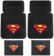 Superman DC Comics 4 Pc Floor Mats Set