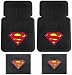 Superman DC Comics 4 Pc Floor Mats Set