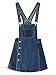 Choies Women's Black Square Neck Pinafore Suspender Overall Skirt Dress