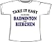 Sports : Nach dem Badminton ein Bierchen; T-Shirt wei&szlig;