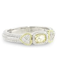 Judith Ripka "Ambrosia" Ambrosia Stack Canary Cushion Ring